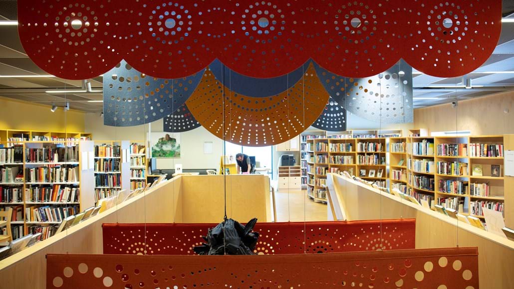 Gottsunda bibliotek, CoverSingle udskåret filt (1)