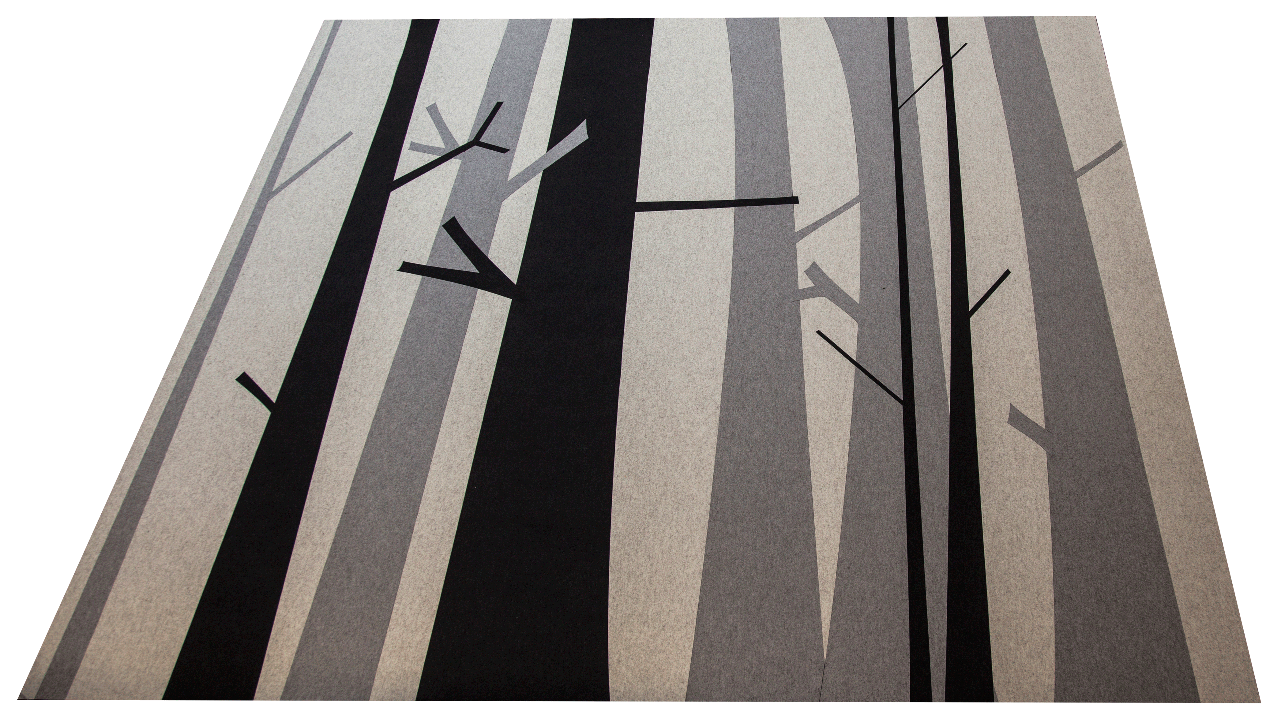 Filt tæppe design special skov