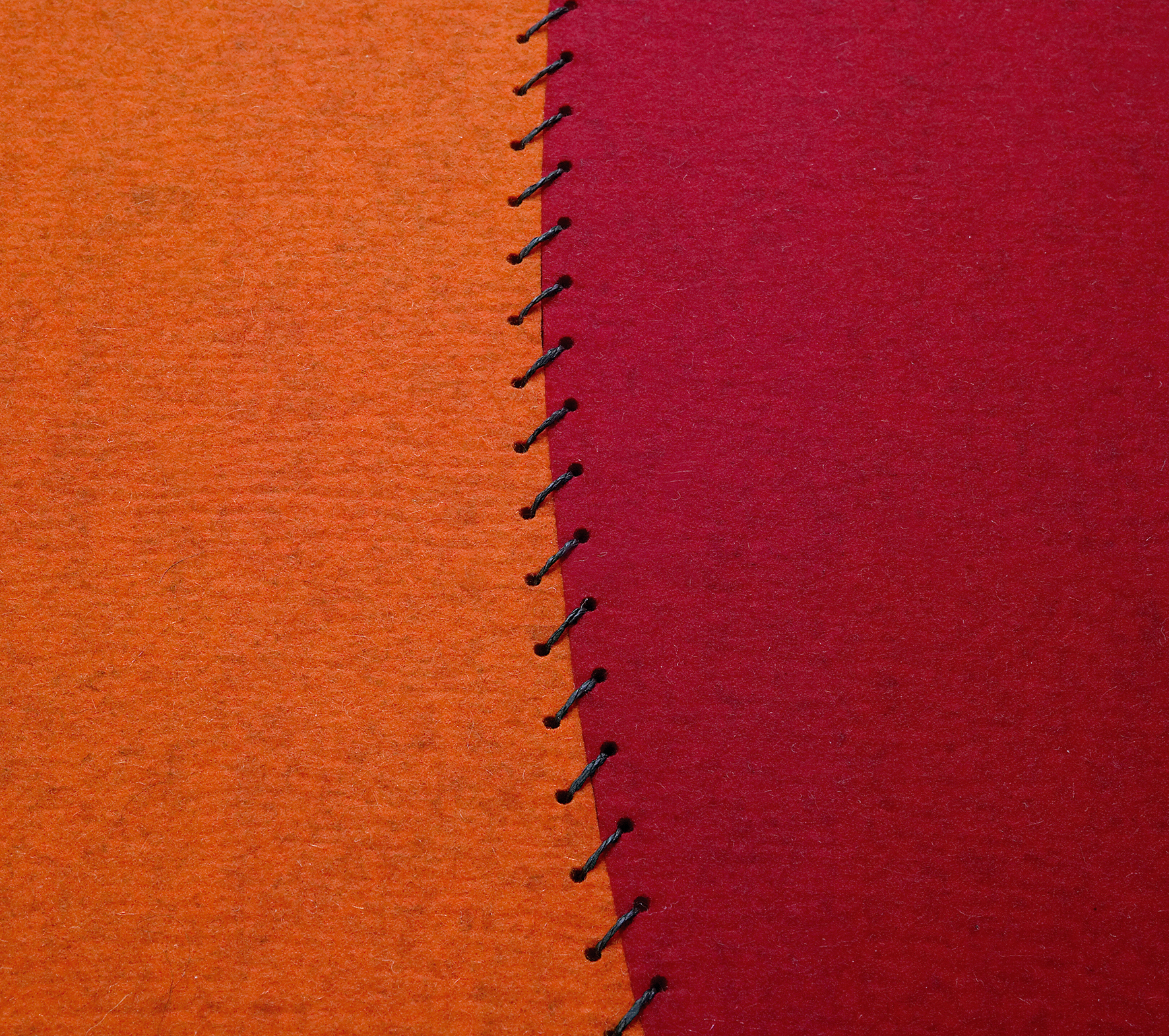 Filt tæppe samling mørk søm