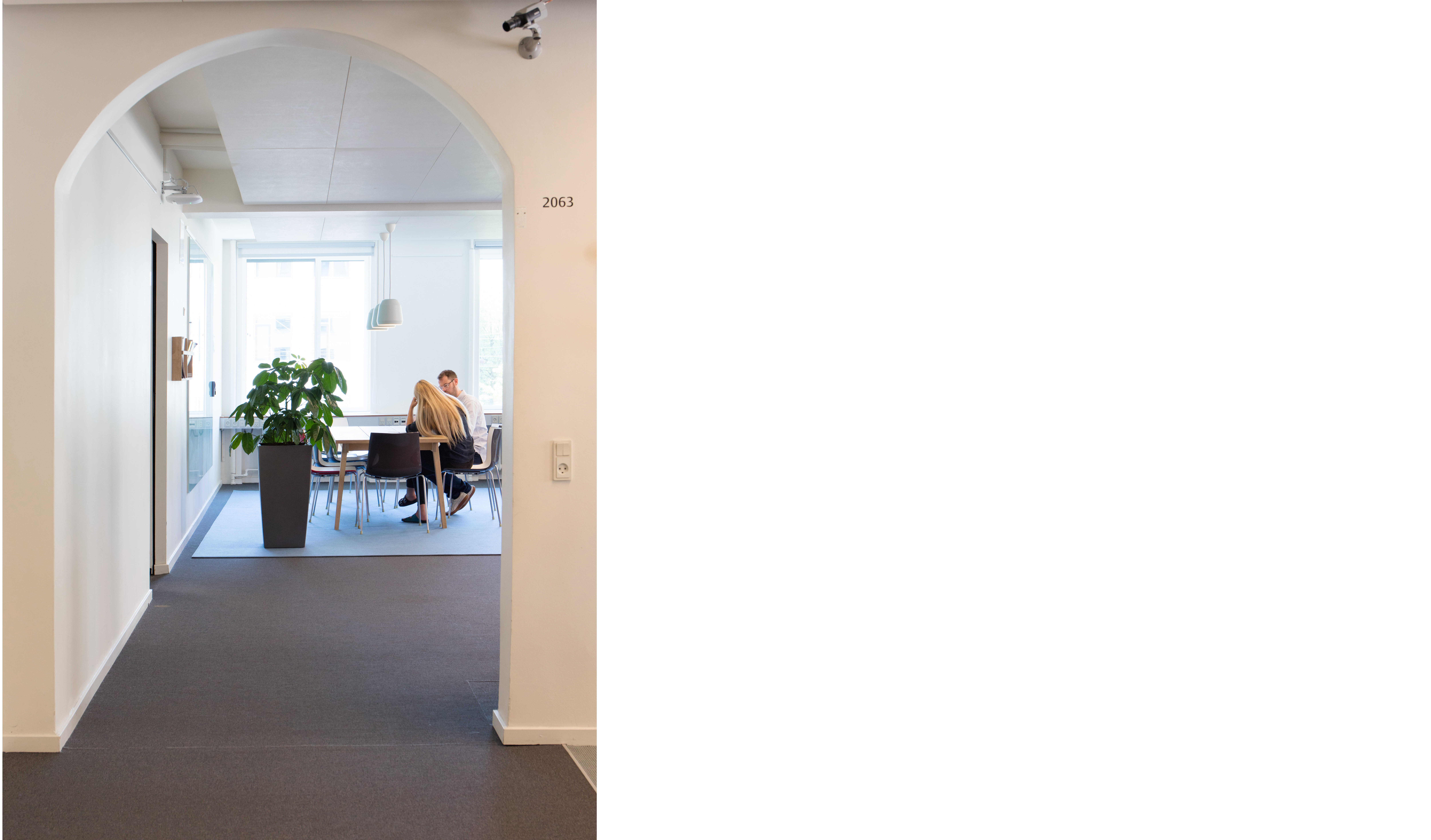 Filttæppe rektangulært gråt kontor