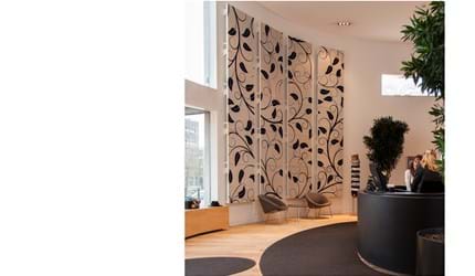 fraster, filt, Plus, felt, uldfilt, akustik, udsmykning, indretning, design, akustik panel, lyddæmpning, twister, akustik panel, filtfarver, dekoration