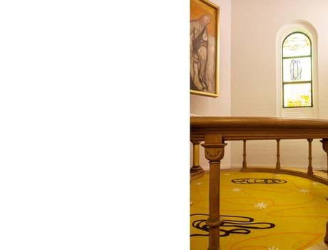 Altertæppe i kirke i Fraster filt