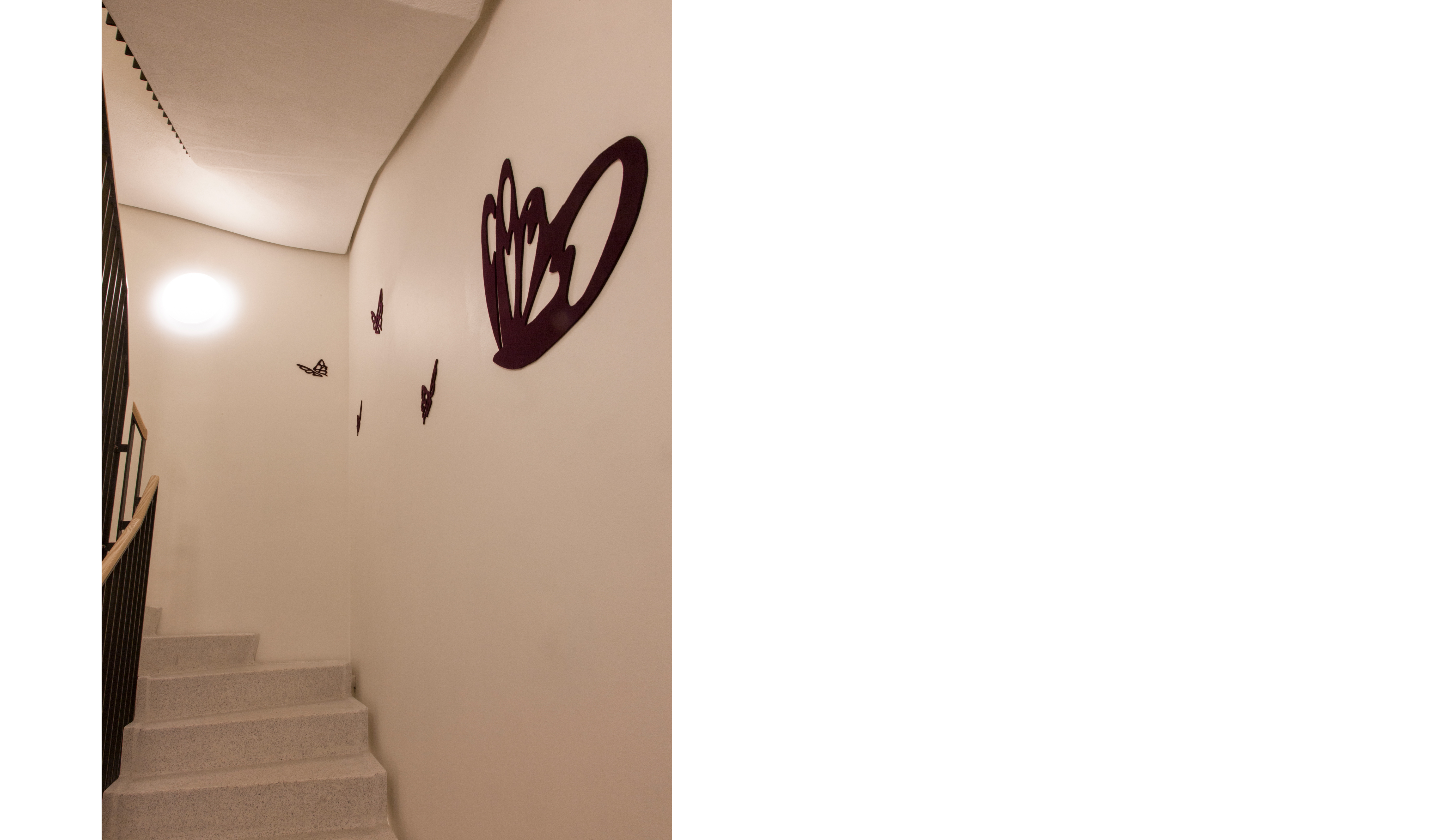 Ok plejehjem, udsmykning med sommerfugl i fraster filt (1)