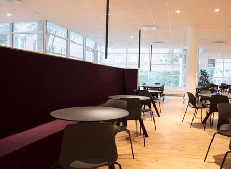 Filt opklæbet på væg i møderum hos TDC (17)