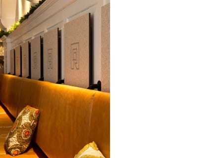 TwisterPlus akustikpanel med filt på Restaurant de Rozzario (5)