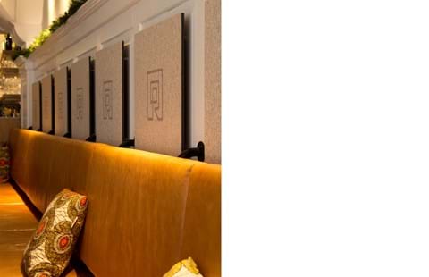 TwisterPlus akustikpanel med filt på Restaurant de Rozzario (5)