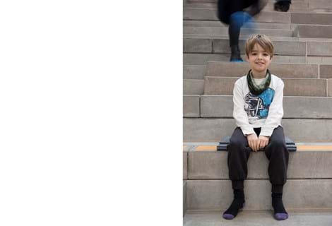 Flytbar bordskærm i filt på skole