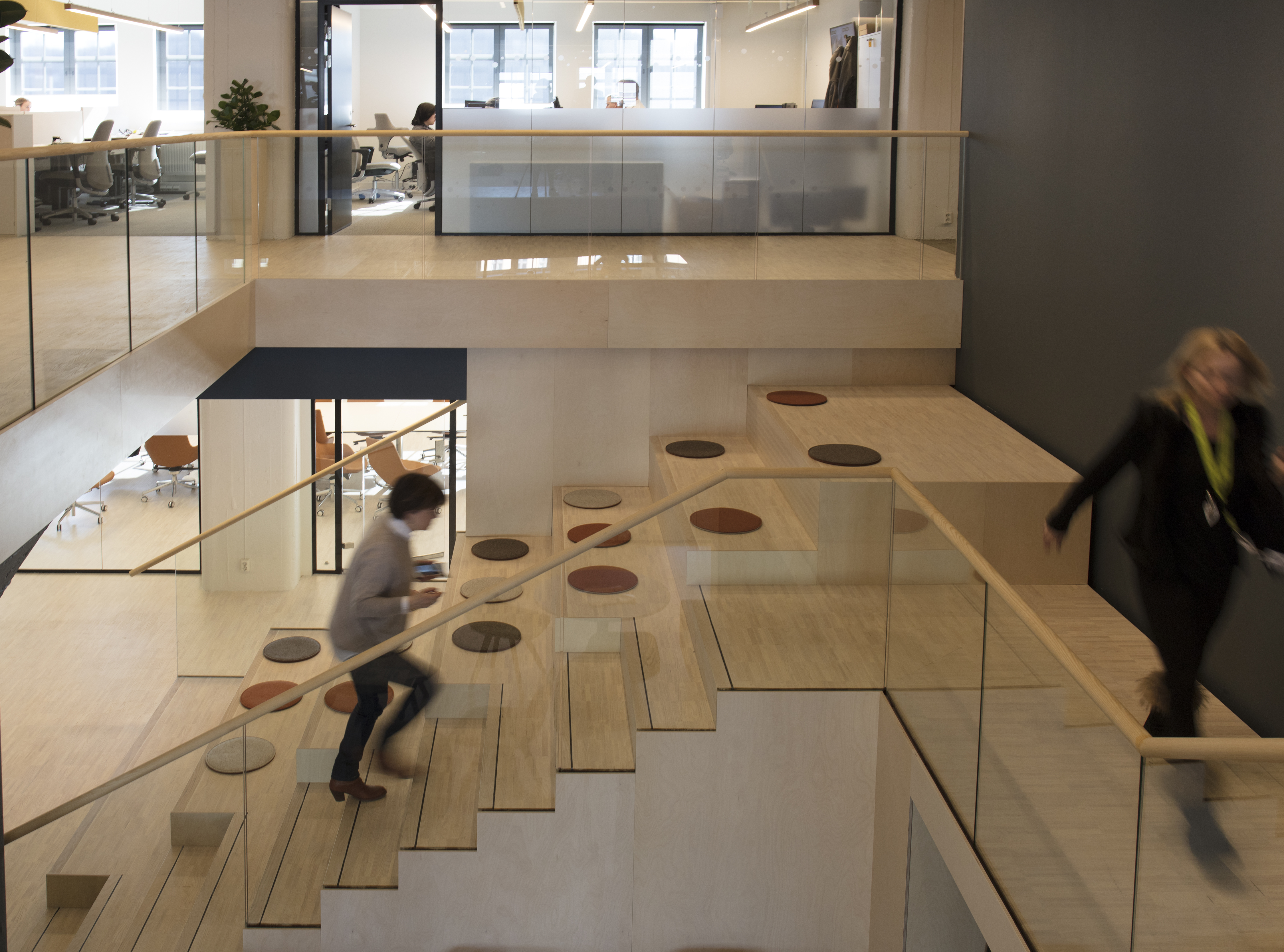 filtpuder på trappe