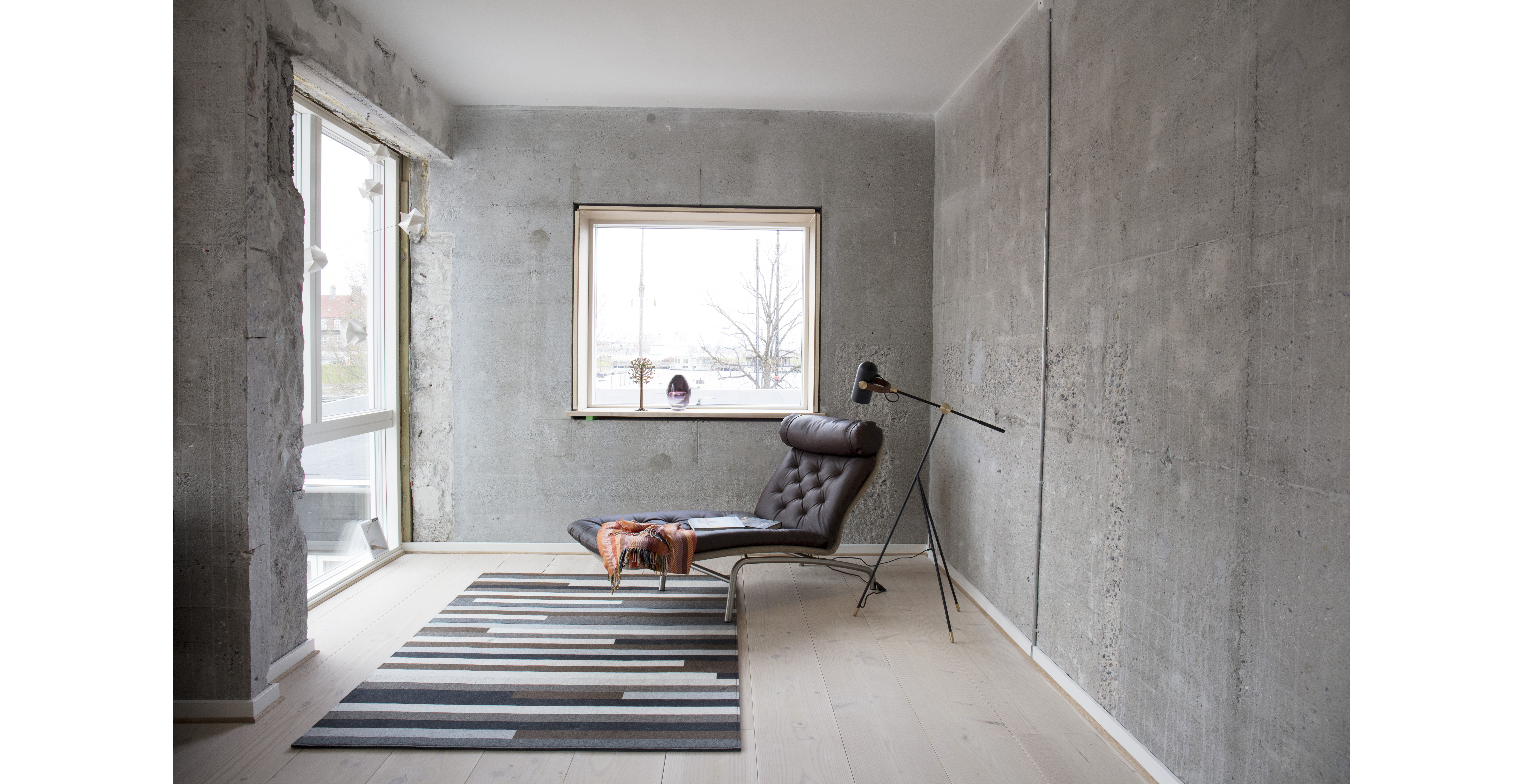 Filt tæppe, design Zenith grå