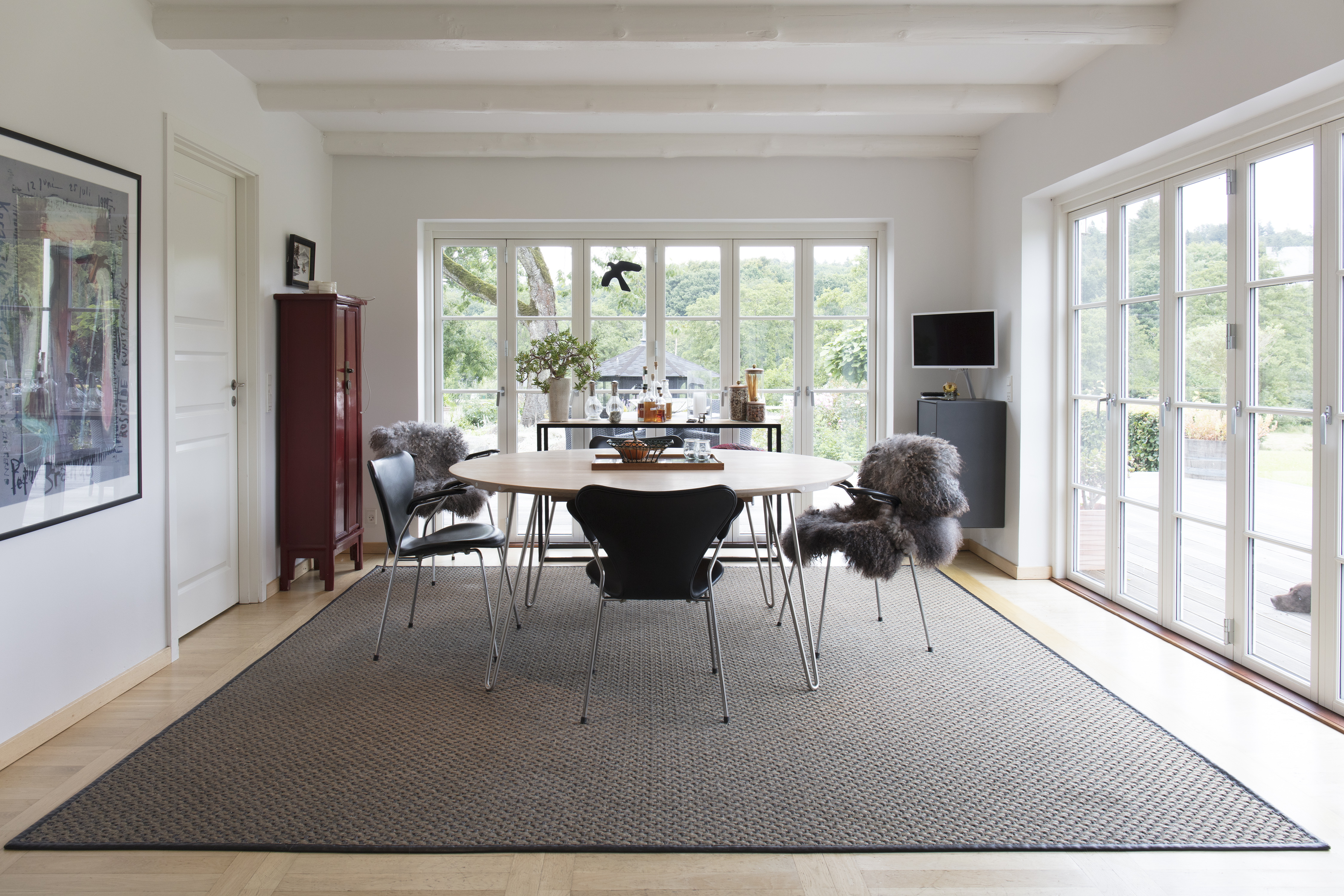 afpasset sisal tæppe Togo i stue