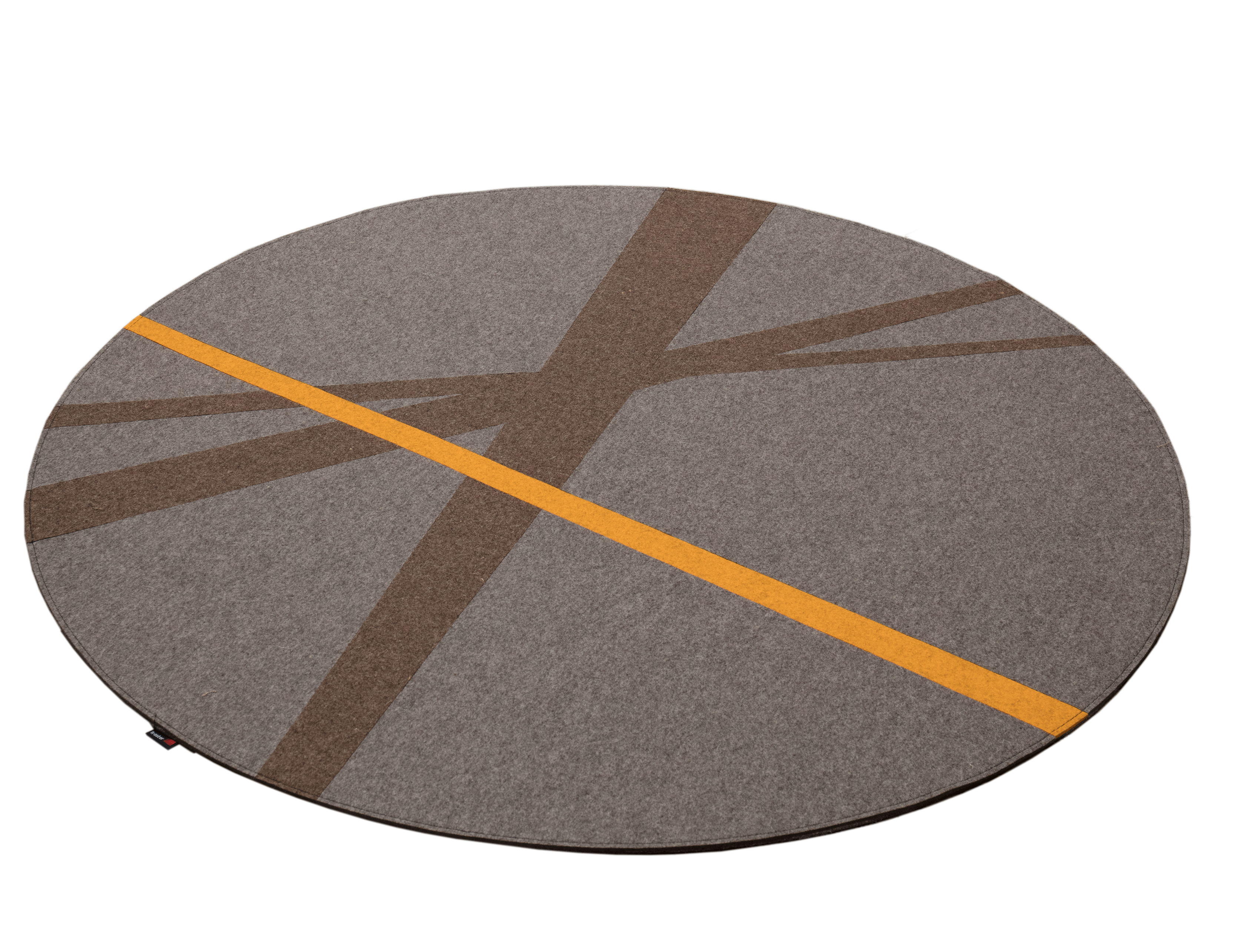 Filt-tæppe-design-cirkel-brun