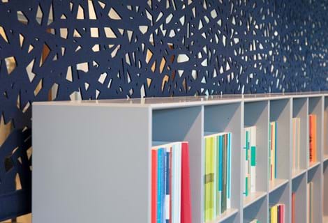 Økonomi og indenrigsministeriet, CoverSingle, fraster, filt, cover, rumafskærmning, roomdivider, akustik, uld filt, inspiration, design, indretning, afskærmning, filt på glas,