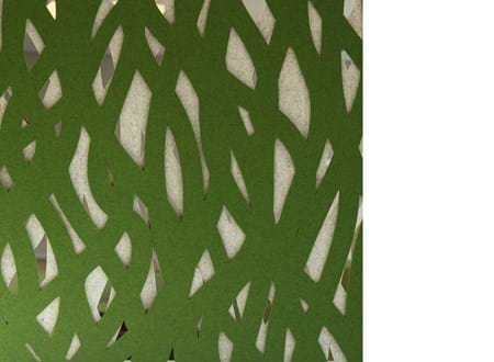 Rumafskærmning med grøn Fraster filt kontor