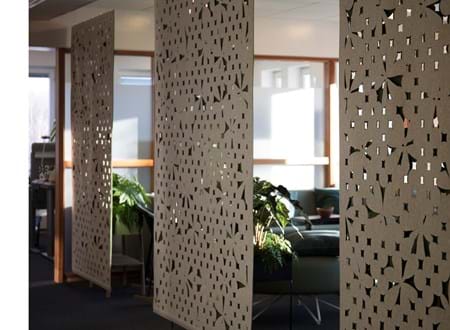 Rumafskærmning med grøn Fraster filt kontor