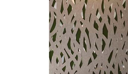 Rumafskærmning med grøn Fraster filt kontor