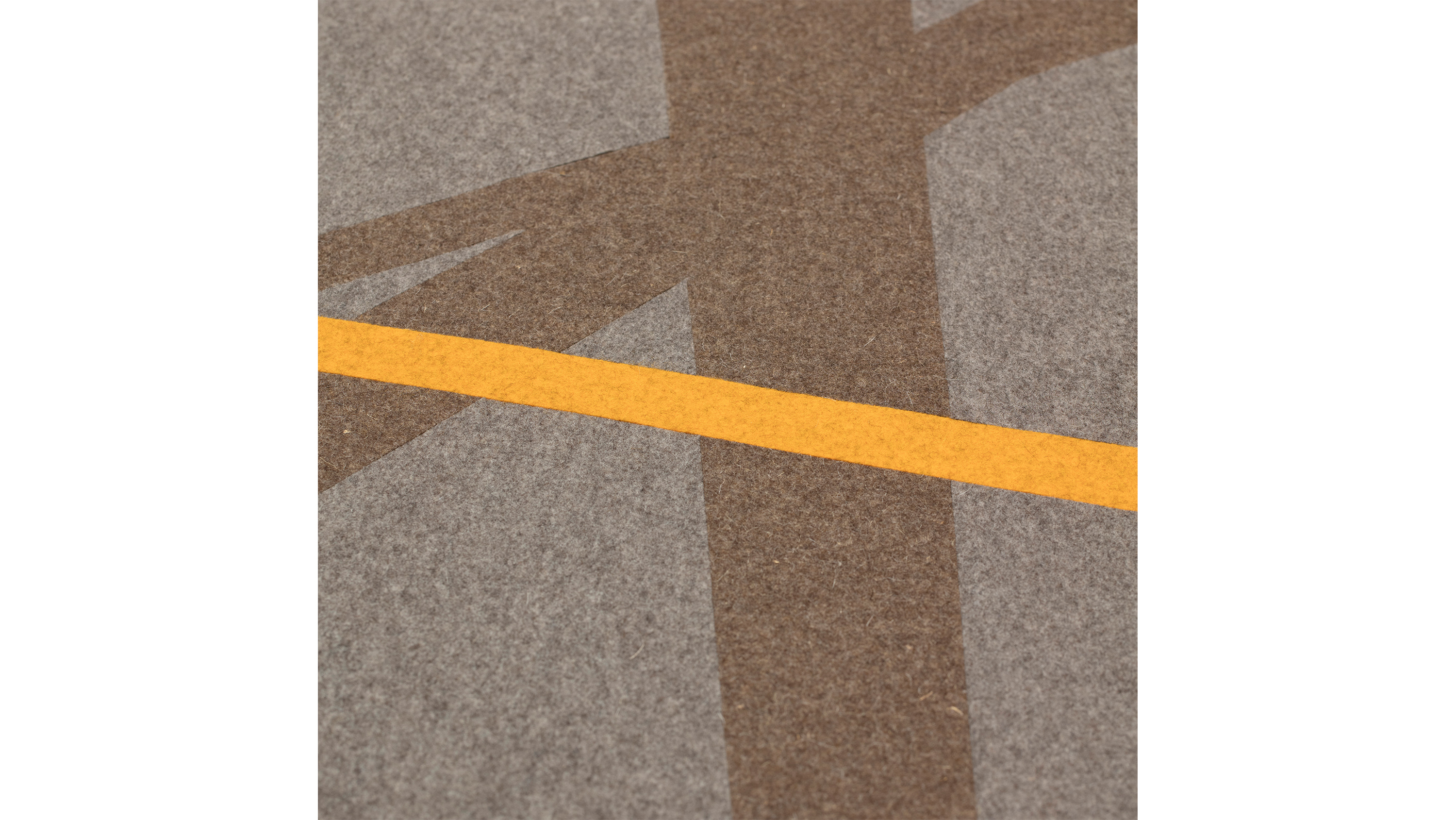 Filt tæppe brun filt detalje