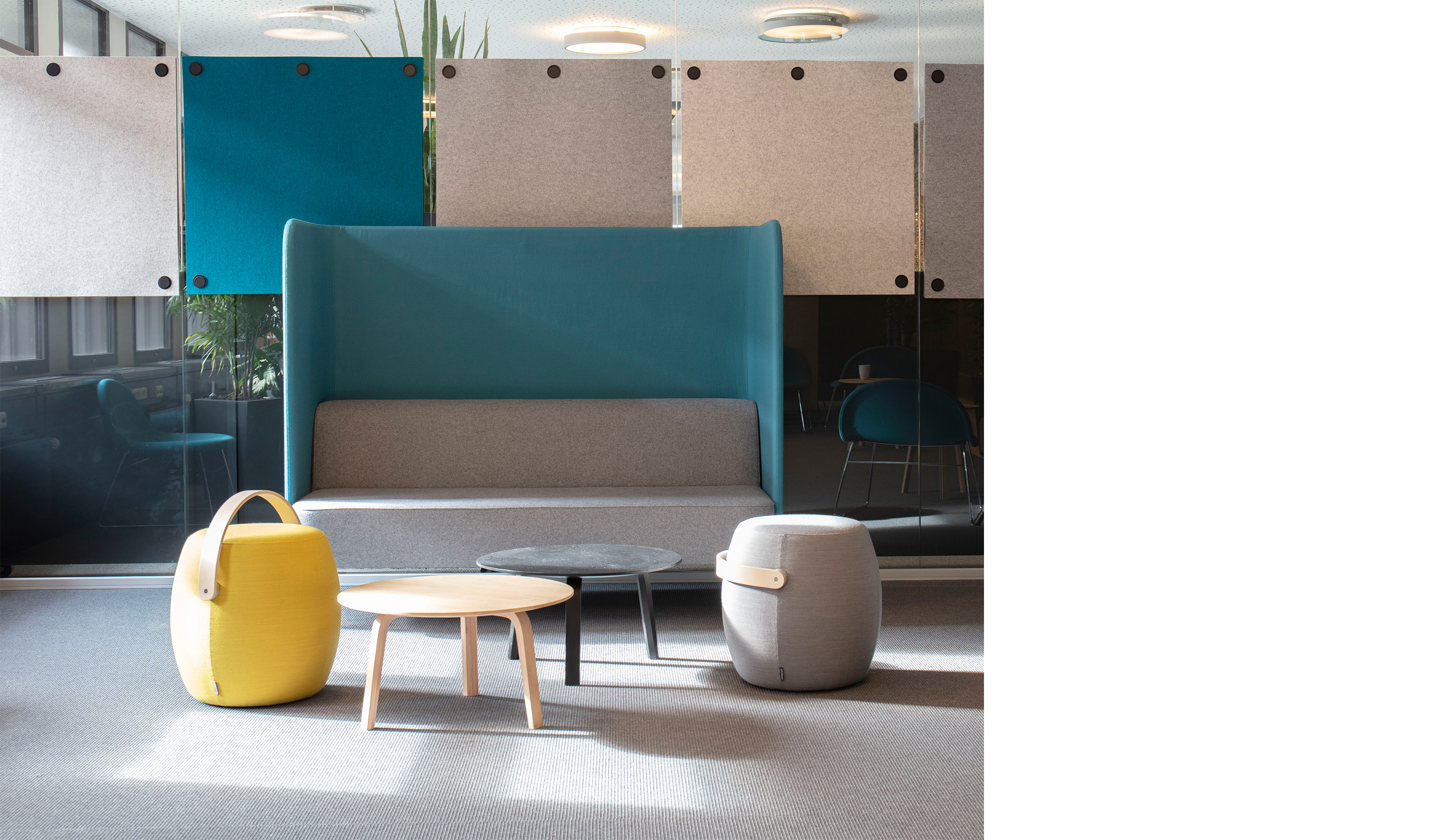 CoverSingle rumafskærmning i filt ophængt med wire (1)