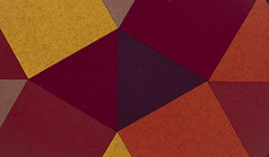 filt brix på væg blå og grøn