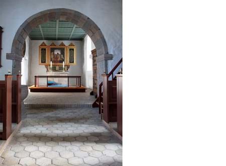 Kunstnerisk altertæppe i filt skallerup kirke (2)