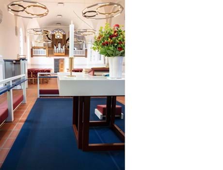 kirketæppe, altertæppe, filttæppe, filt, rug