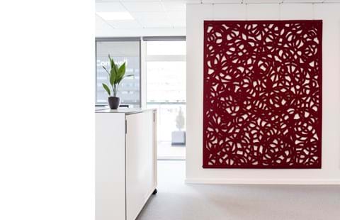 lydæmpning med Cover i filt med udskæringer