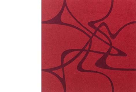 TwisterPlus akustikpanel i rød filt på væg