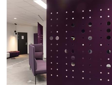 CoverSingle, rumdeler i filt, uldfilt, Roomdivider in felt,