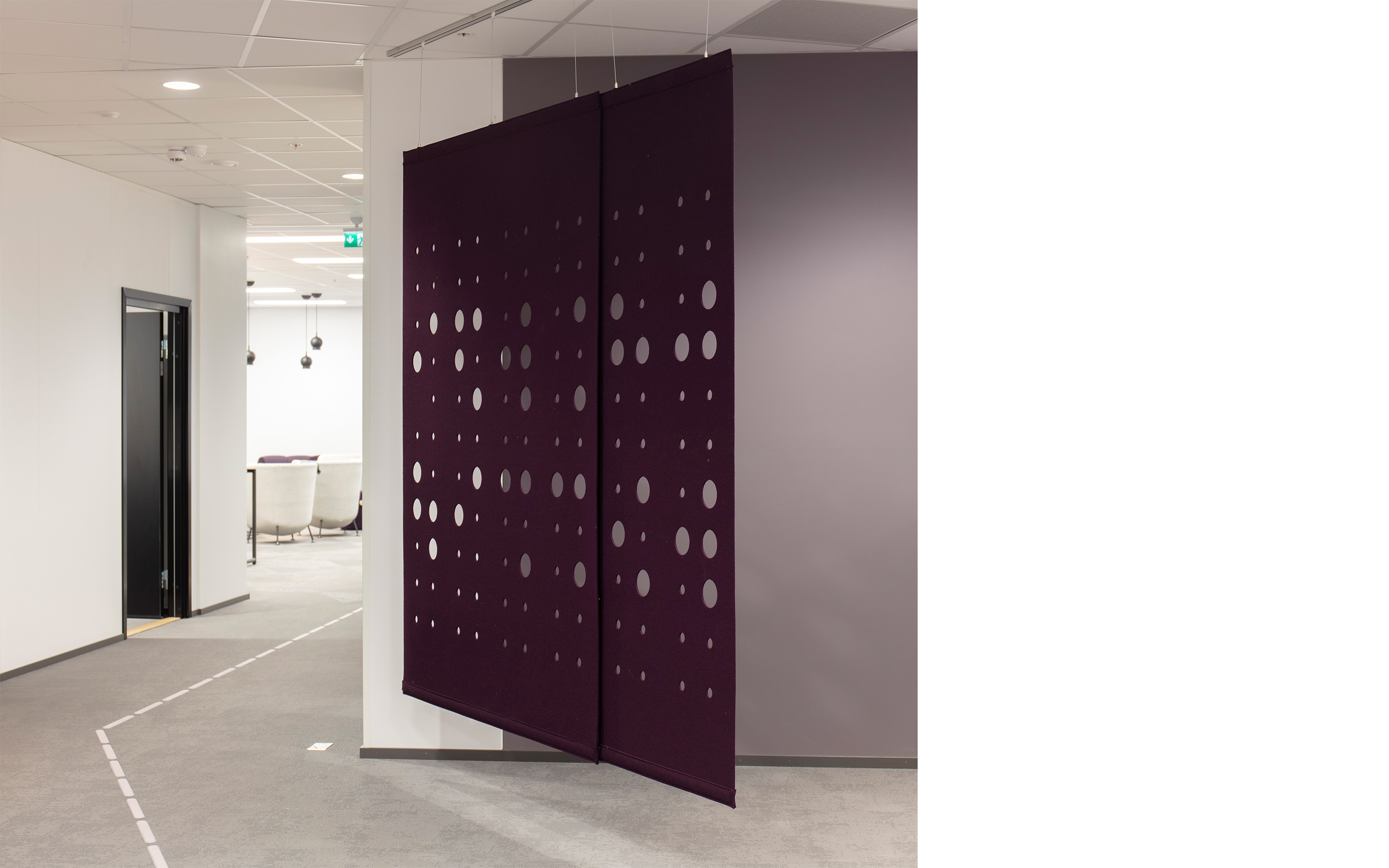 CoverSingle, rumdeler i filt, uldfilt, Roomdivider in felt,