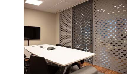 3, Covers rumafskærmning og akustikmoduler i filt