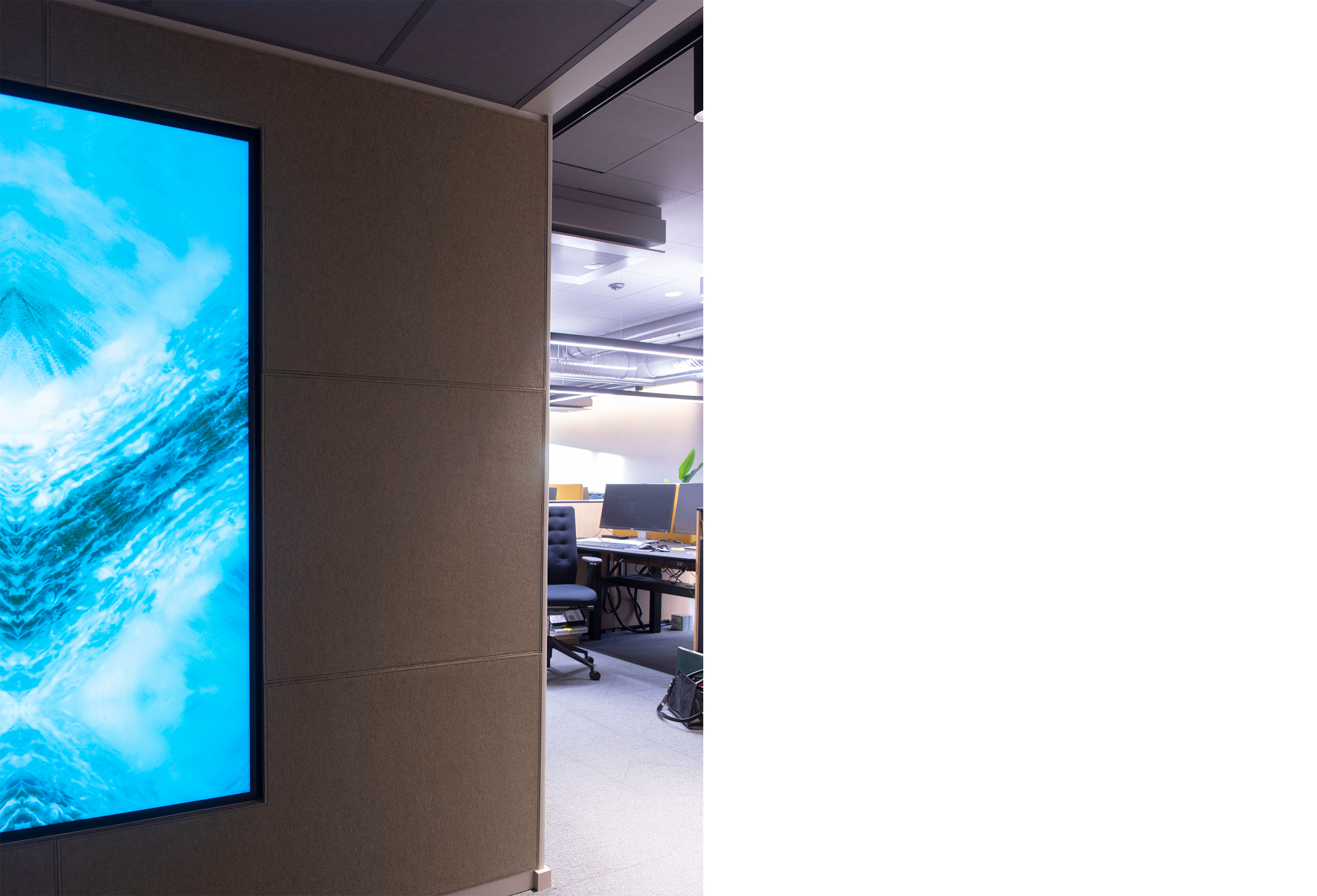 6, Fraster filt opklæbet på væg