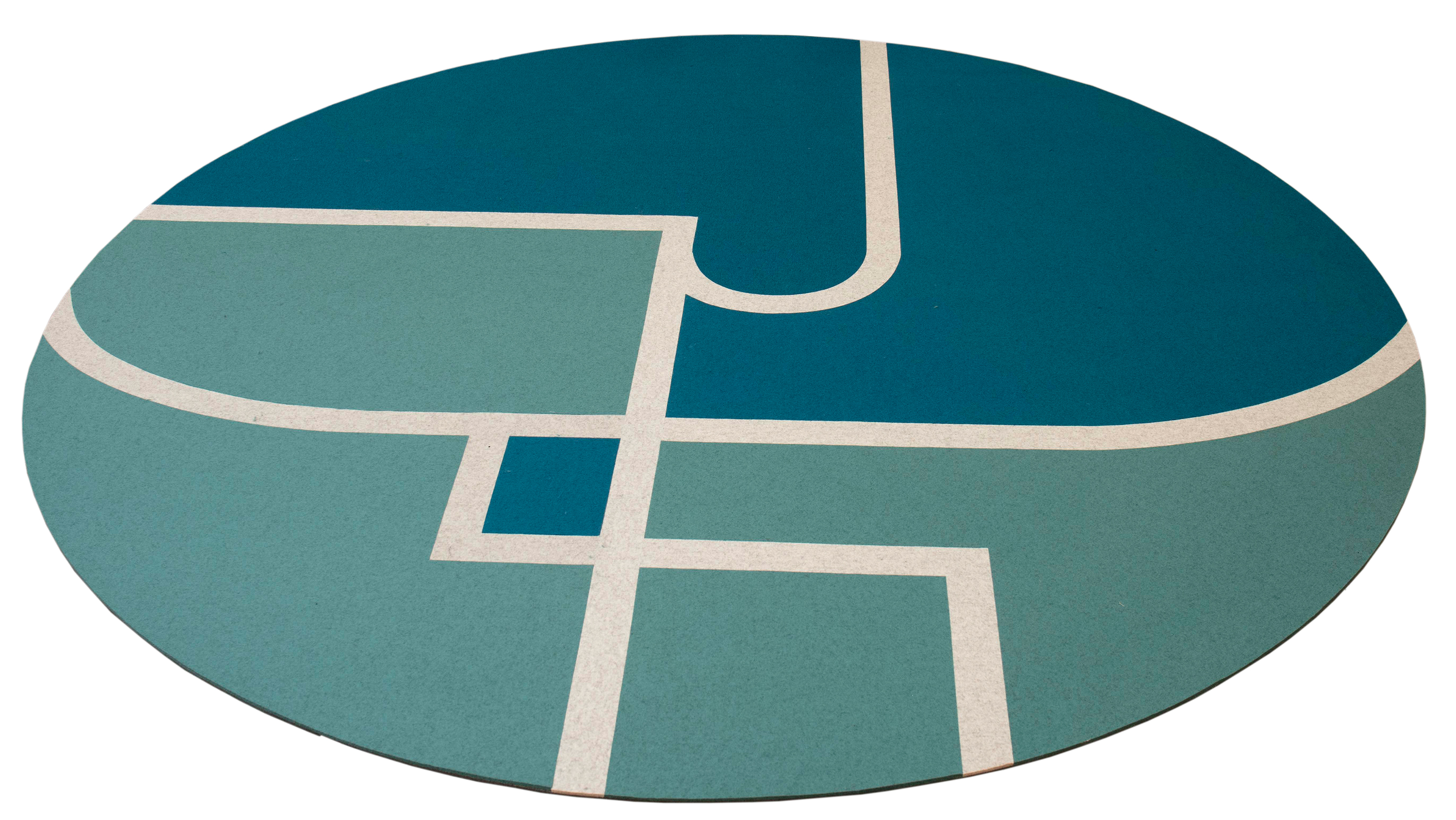 filttæppe design kurve grøn farve