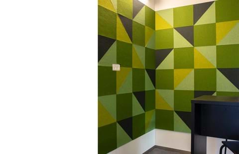 5-Brix filt udsmykning, Odense universitet.