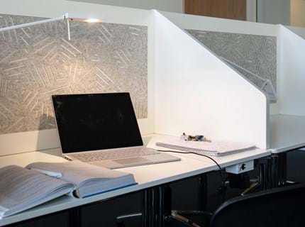 filt med udskæring som afskærmning