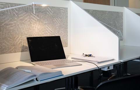 filt med udskæring som afskærmning