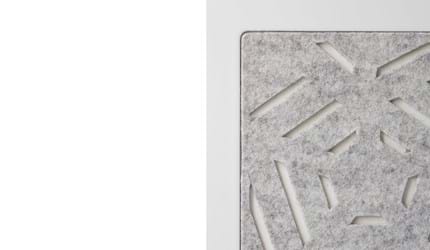 filt med udskæring som afskærmning