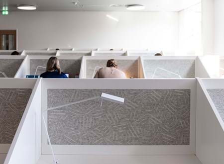 filt med udskæring som afskærmning