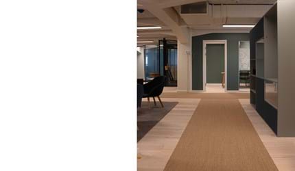 Sisal løber i kontormiljø