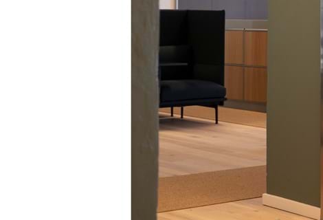 Sisaltæppe detalje i kontor