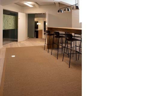 Fraster sisal tæppe under mødebord