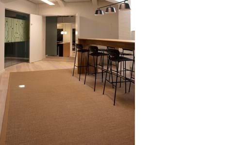 Fraster sisal tæppe under mødebord