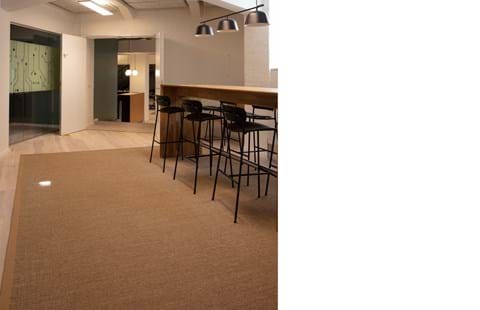 Fraster sisal tæppe under mødebord