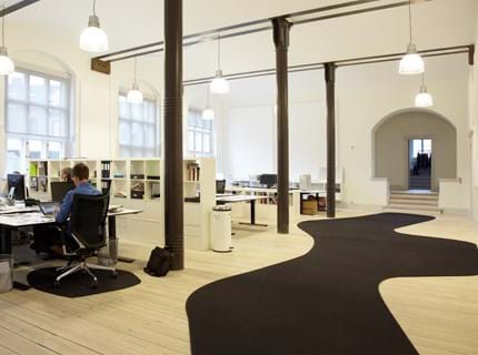 asymmetrisk filt løber på kontor, Toldboden Århus