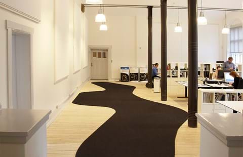 asymmetrisk filt løber på kontor, Toldboden Århus (2)